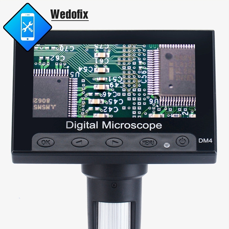 4.3-inch DM4 Digital Microscope 1000X Magnify Microscope with LED Display for Electronics Repair