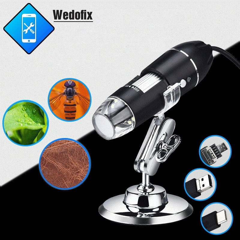 3 in 1 1000X Electronic Magnifying Microscope Hand-Held Digital USB Microscope for Phone Repair