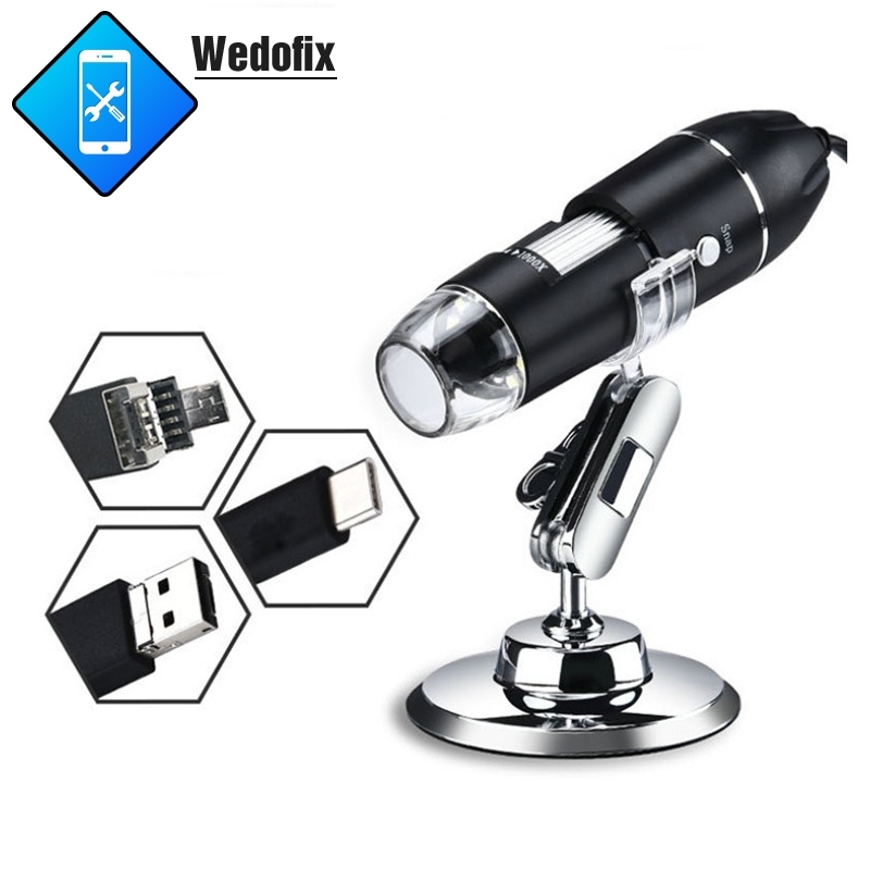 3 in 1 1000X Electronic Magnifying Microscope Hand-Held Digital USB Microscope for Phone Repair