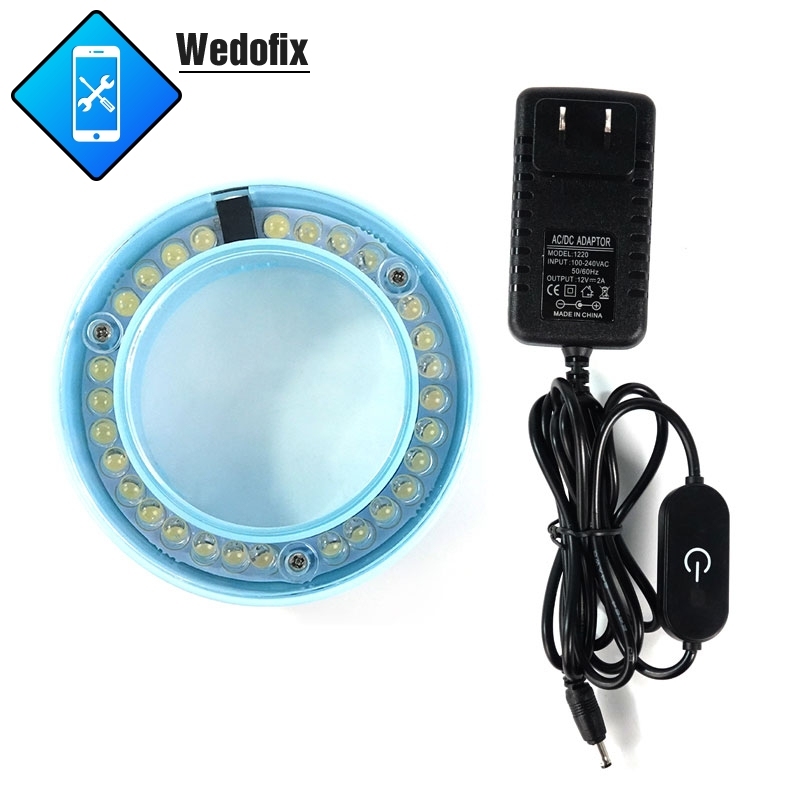 Sunshine Microscope Ring LED Light with Oil-proof Glass 80mm Adjustable Brightness