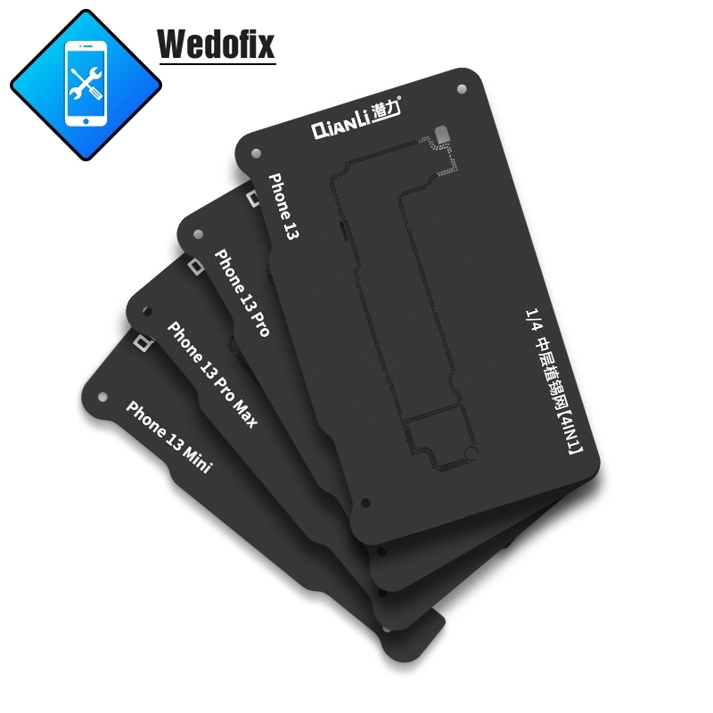 Qianli 4 in 1 BGA Reballing Template for iPhone 13 13mini 13pro 13promax