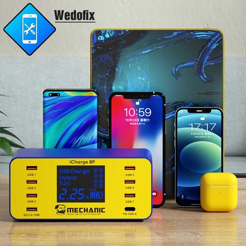 Mechanic PD 18W/20W Multi-port USB Charger Digital Display Fast Charging STation for Mobile Phone Table Charge