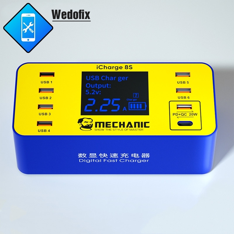Mechanic PD 18W/20W Multi-port USB Charger Digital Display Fast Charging STation for Mobile Phone Table Charge