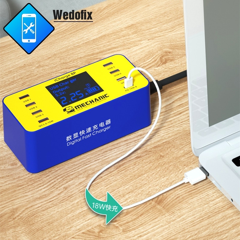 Mechanic PD 18W/20W Multi-port USB Charger Digital Display Fast Charging STation for Mobile Phone Table Charge