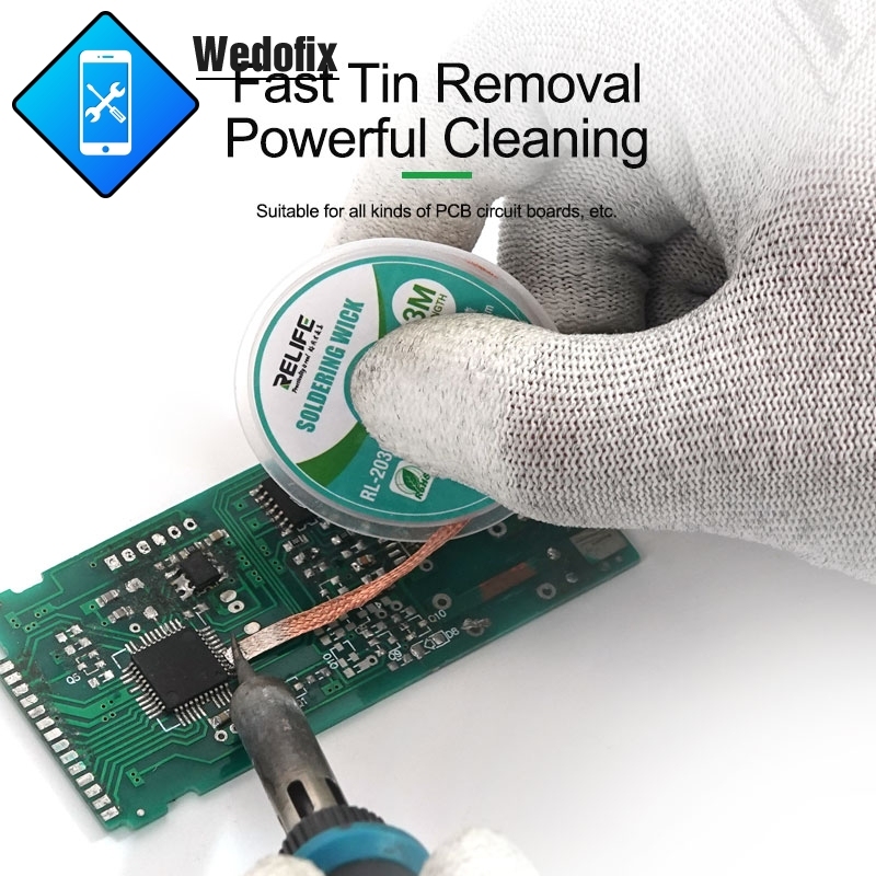 Relife RL-2030 Soldering Wick 2.0mm*3M Soldering Tape for Mobile Phone Logic Board Repair