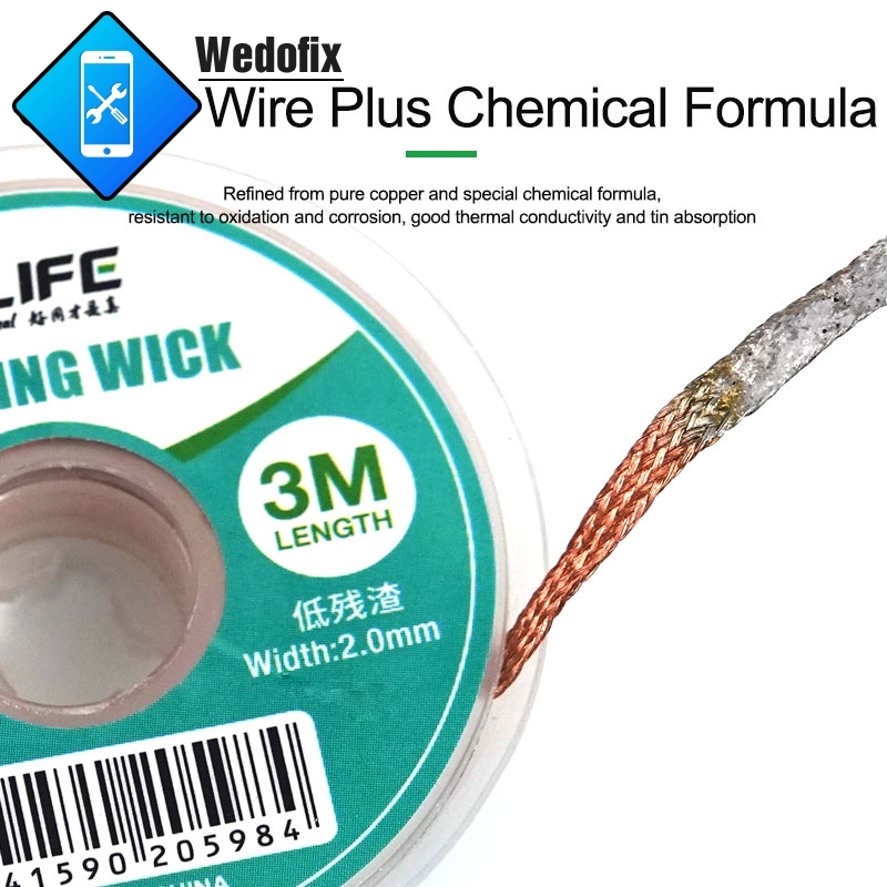 Relife RL-2030 Soldering Wick 2.0mm*3M Soldering Tape for Mobile Phone Logic Board Repair