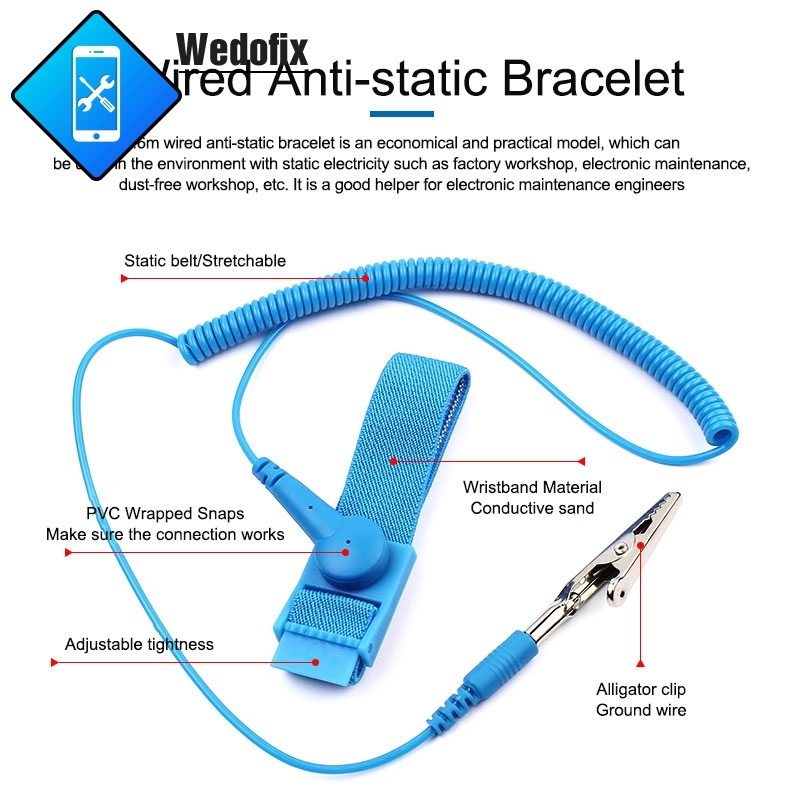 ESD Wrist Strap 1.8M Wireless Anti-static Bracelet for Mobile Phone Repair