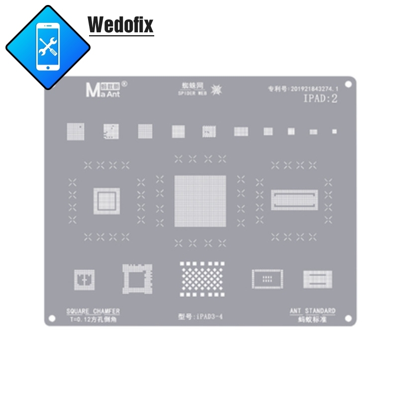 0.12mm BGA Reballing Stencil for iPad Mini 1 2 3 4