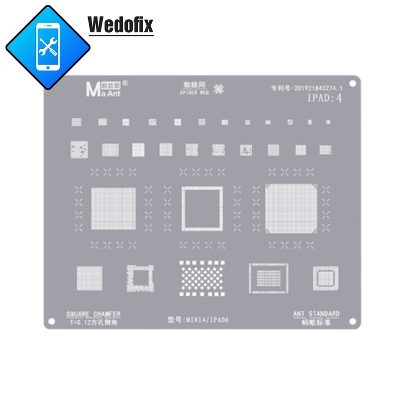 0.12mm BGA Reballing Stencil for iPad Mini 1 2 3 4