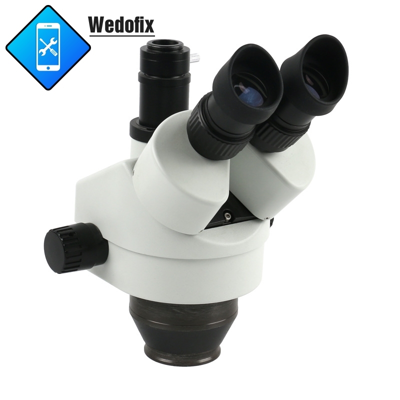 7X-45X Trinocular Stereo Microscope Double Arm Bracket PCB Repair Soldering Microscope Set