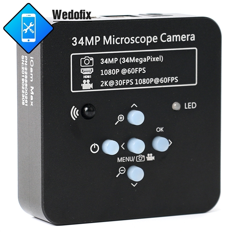 34 MP Industrial Camera HDMI USB Electronic Video Microscope for Mobile Phone Micro Soldering Repair