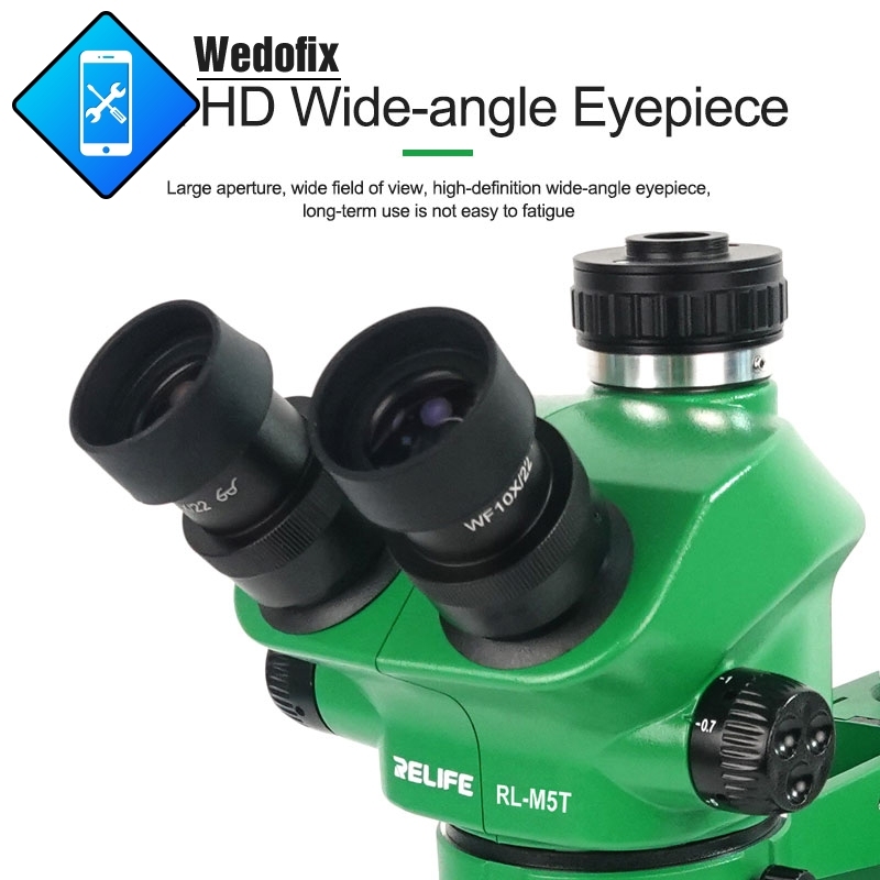 0.7-50X Trinocular Microscope with 10x HD Wide-angle Eyepiece for Mobile Phone Repair