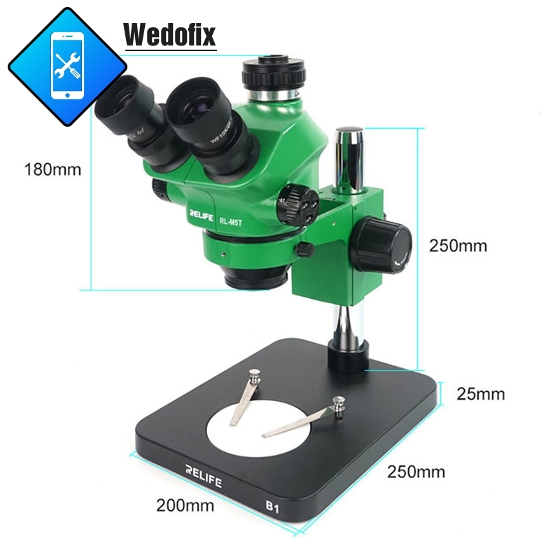 0.7-50X Trinocular Microscope with 10x HD Wide-angle Eyepiece for Mobile Phone Repair