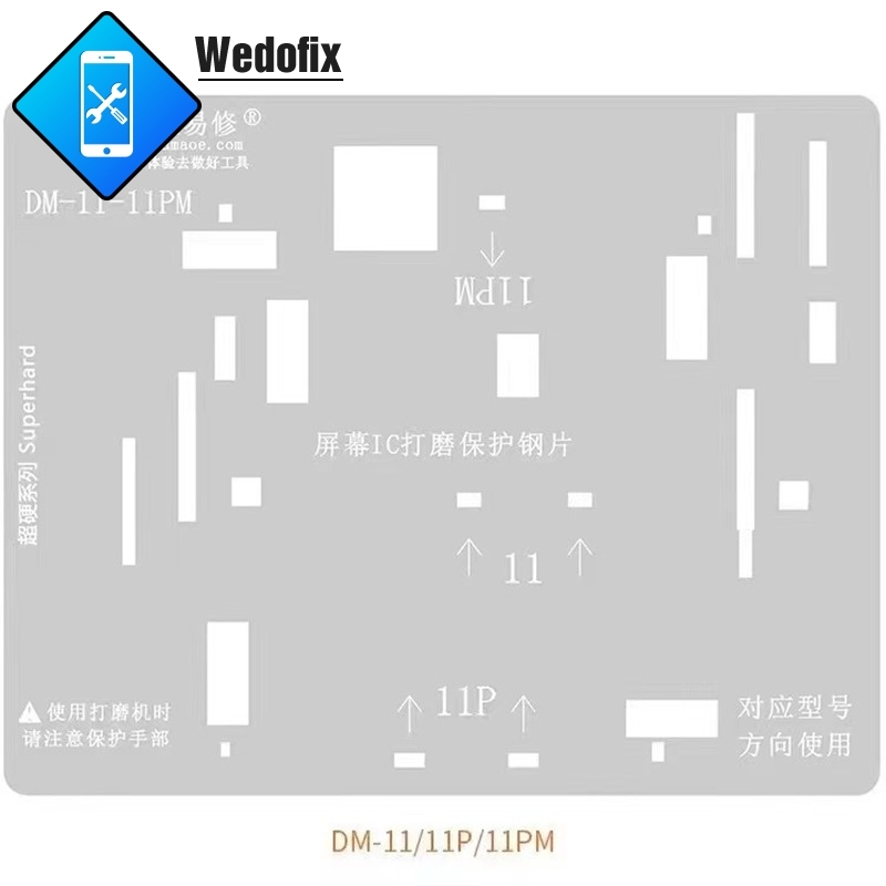 LCD Screen Flex Cable IC Portection Template for iPhone 11-13promax Lattice Face