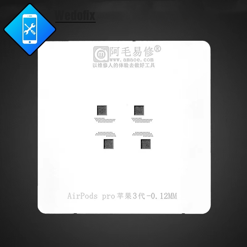 Amao 0.12mm Headphone BGA Reballing Stencil for Airpods Pro