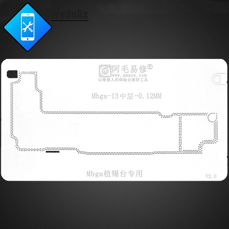 Amao 0.12mm 4 in 1 BGA Reballing Stencil Template Middle Frame Stencil for iPhone 13 13pro 13promax 13mini
