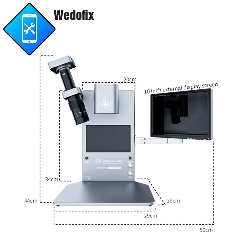 Intelligent Thermal Infrared Imager Analyzer BGA Rework Station Built-in Laser Heating De-soldering with Microscope for iPhone Microsoldering Work