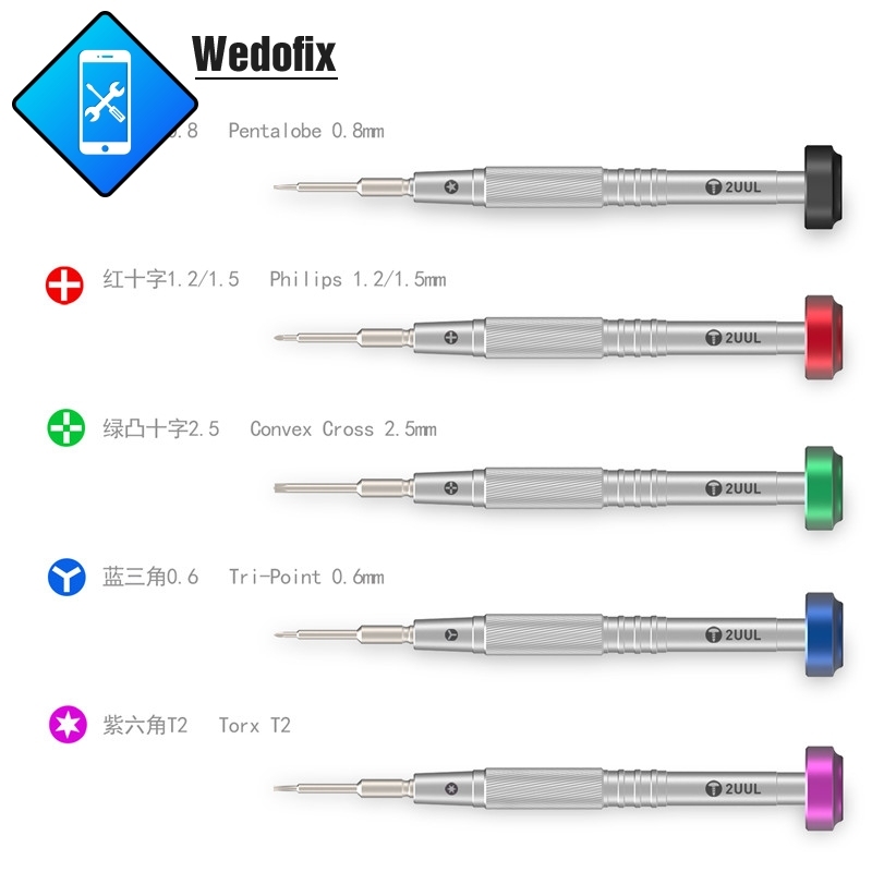 3D 2UUL Precision Screwdriver Set with Anti-slip Design for Mobile Phone Repair