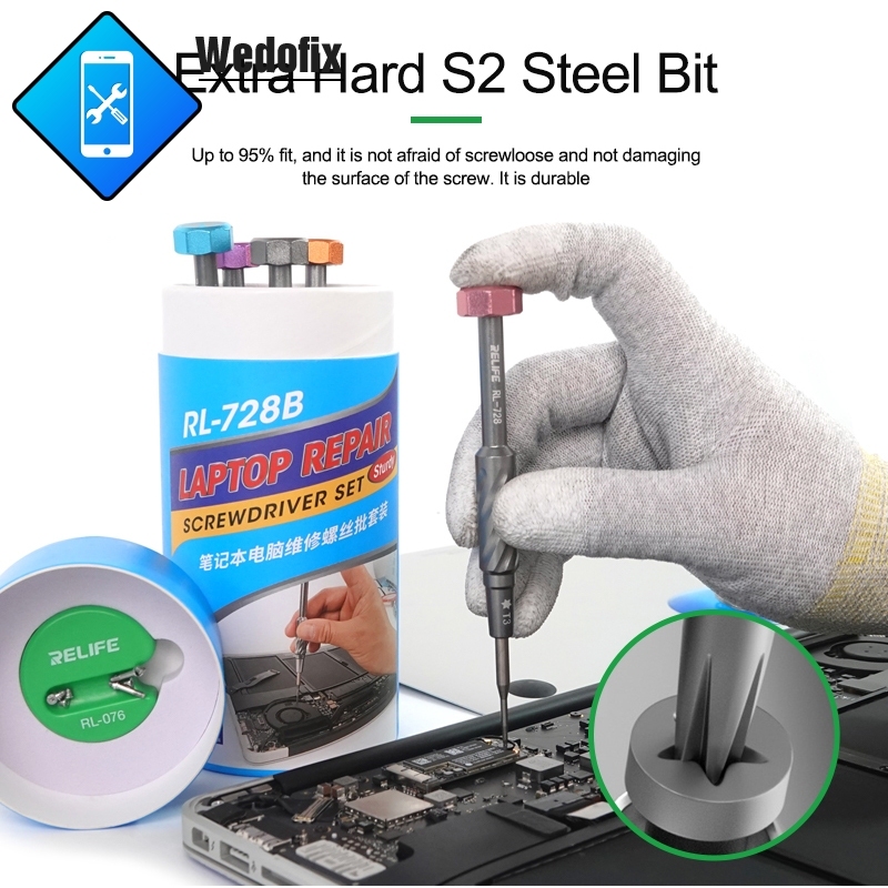 2D S2 Alloy Steel Laptop Repair Screwdriver Set with Anti-slip Design for Computer Repair