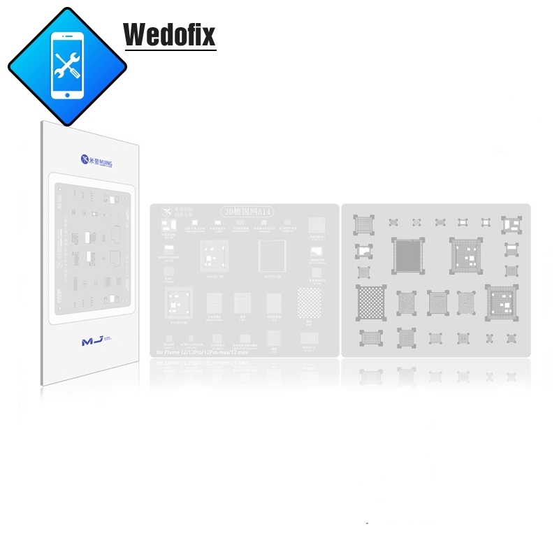 Mijing 3D BGA Reballing Stencil Template for iPhone 6 7 8 X Xr Xs Xsmax 11 11pro 11promax 12 13