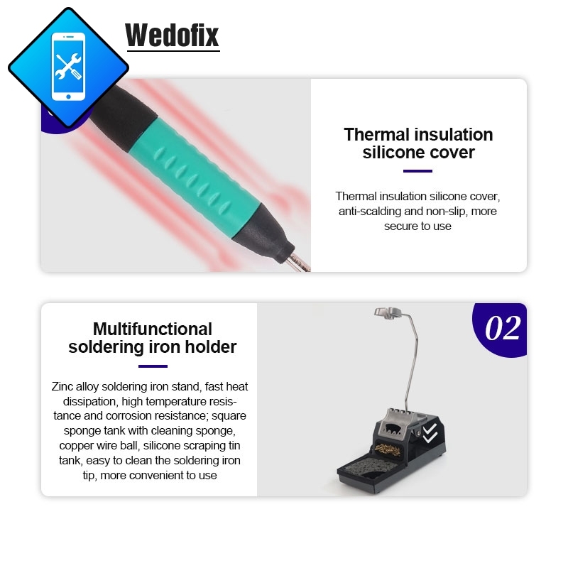 GVM T115 45W Solder Iron Station with Auto-sleep Rapidly Heating Constant Temp Welding Station for Mobile Phone Electronics Repair