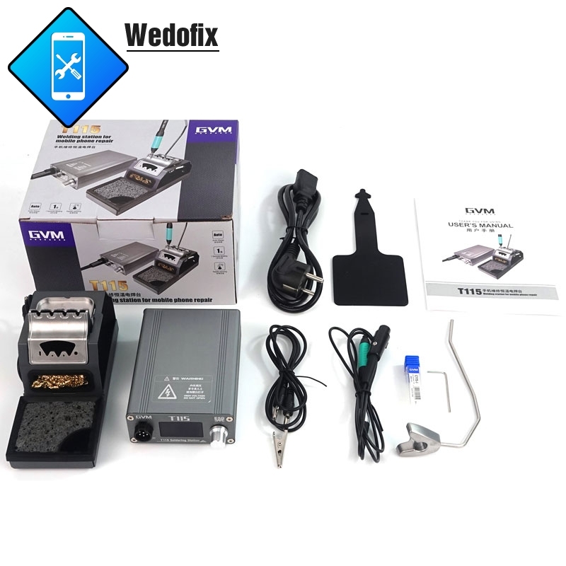 GVM T115 45W Solder Iron Station with Auto-sleep Rapidly Heating Constant Temp Welding Station for Mobile Phone Electronics Repair
