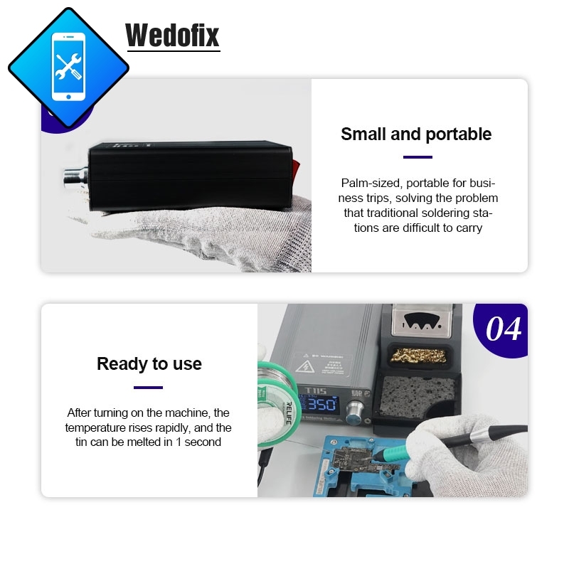 GVM T115 45W Solder Iron Station with Auto-sleep Rapidly Heating Constant Temp Welding Station for Mobile Phone Electronics Repair
