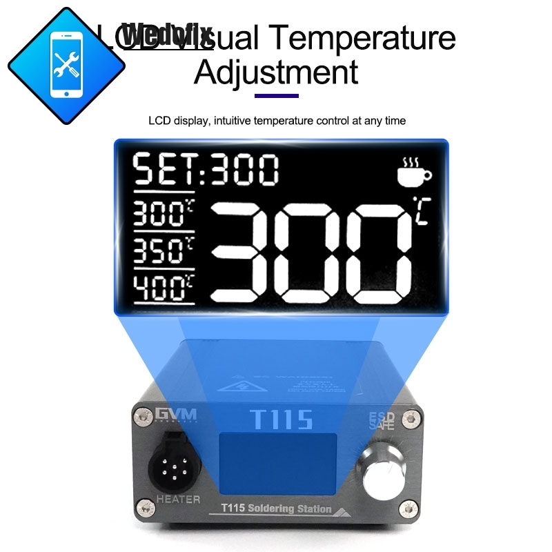 GVM T115 45W Solder Iron Station with Auto-sleep Rapidly Heating Constant Temp Welding Station for Mobile Phone Electronics Repair