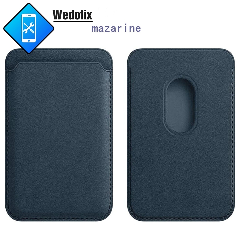 Leather Card Bag with Magnetic Phone Back STicker Card Sleeve for iPhone 11 12 13