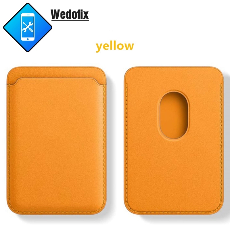 Leather Card Bag with Magnetic Phone Back STicker Card Sleeve for iPhone 11 12 13