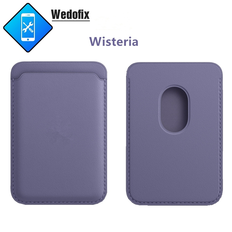 Leather Card Bag with Magnetic Phone Back STicker Card Sleeve for iPhone 11 12 13