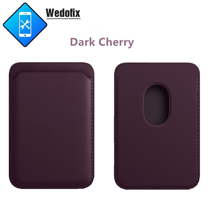 Leather Card Bag with Magnetic Phone Back STicker Card Sleeve for iPhone 11 12 13