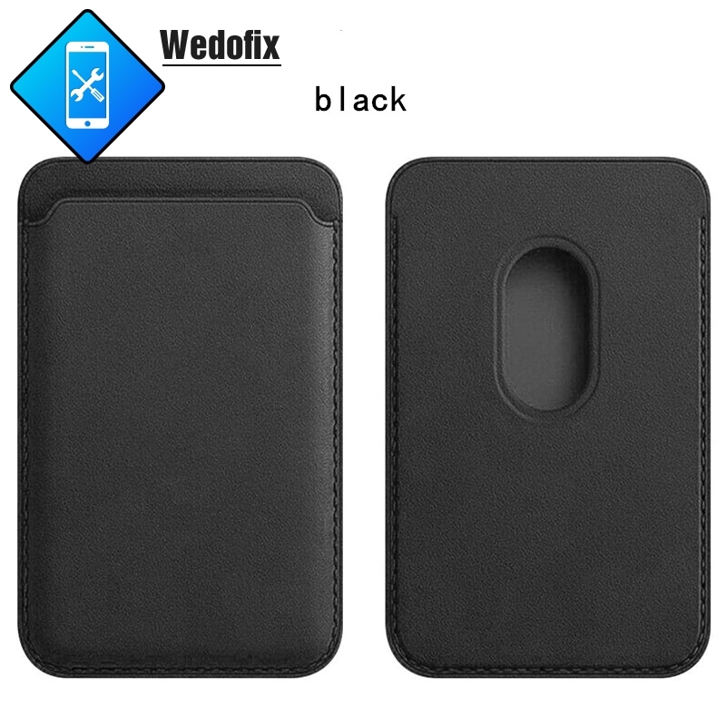Leather Card Bag with Magnetic Phone Back STicker Card Sleeve for iPhone 11 12 13