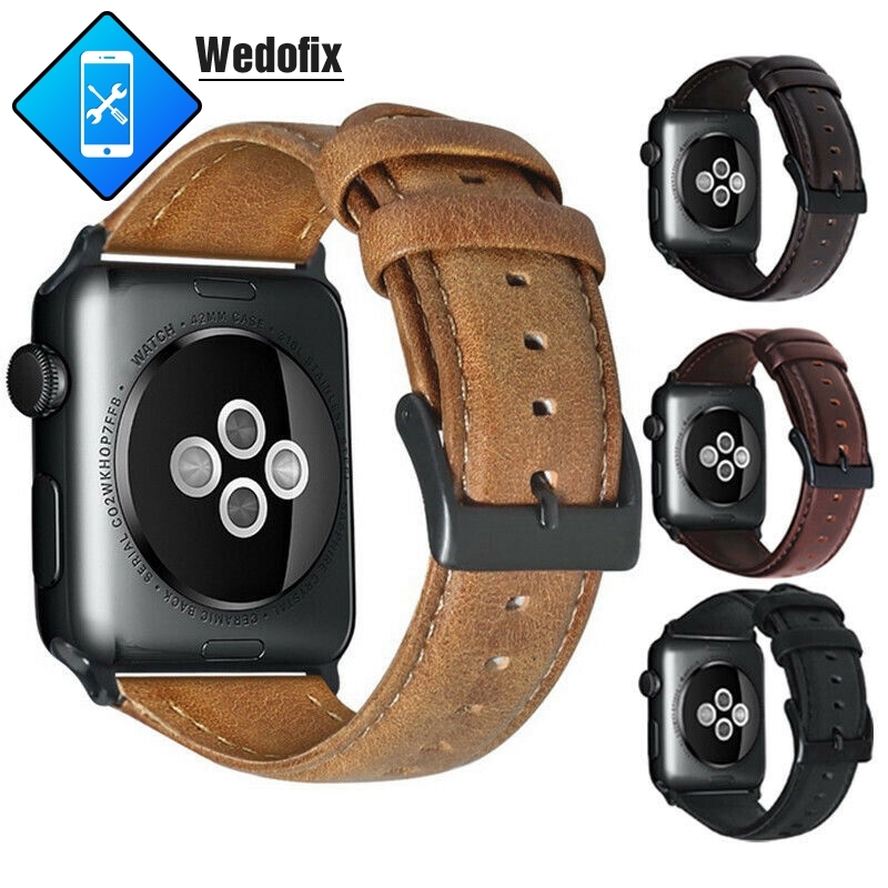 Crazy Horse Leather Strap Apple Watch Bands Frosted Suede Strap for iWatch 1 2 3 4