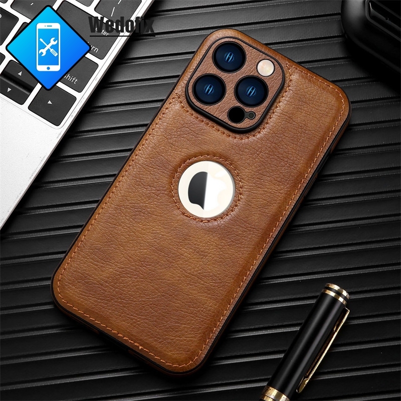Leather Case with Camera Frame for iPhone 13 12 11 8 7 Phone Protect Case
