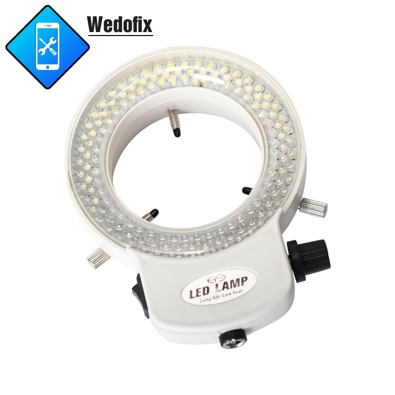 64mm 144 LED Adjustable Microscope Ring Light Illuminator for Stereo Microscope