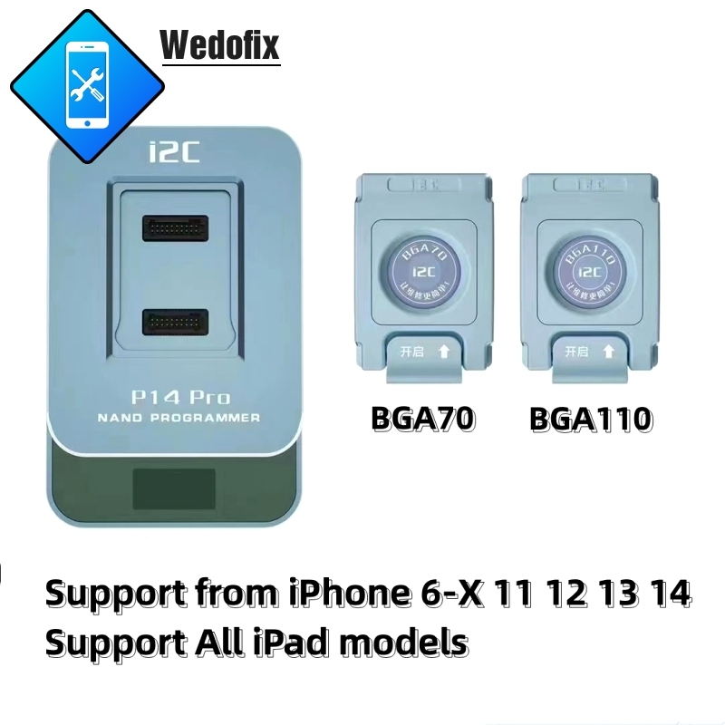 i2C P14pro Phone NAND Programmer with DFU Function OLED Digital Display Chip Programmer for iPhone iPad 