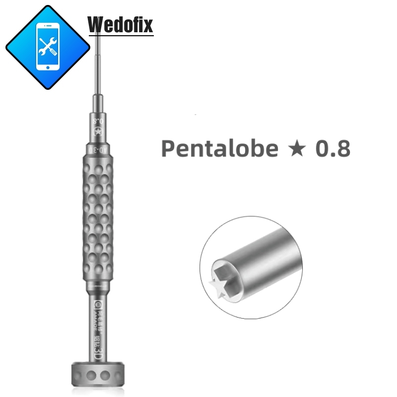 Amaoe Alluminum Alloy 3D Screwdriver Set Anti-slip Strong Magnetic for iPhone iPad Macbook Repair 