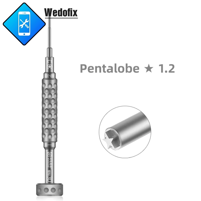 Amaoe Alluminum Alloy 3D Screwdriver Set Anti-slip Strong Magnetic for iPhone iPad Macbook Repair 