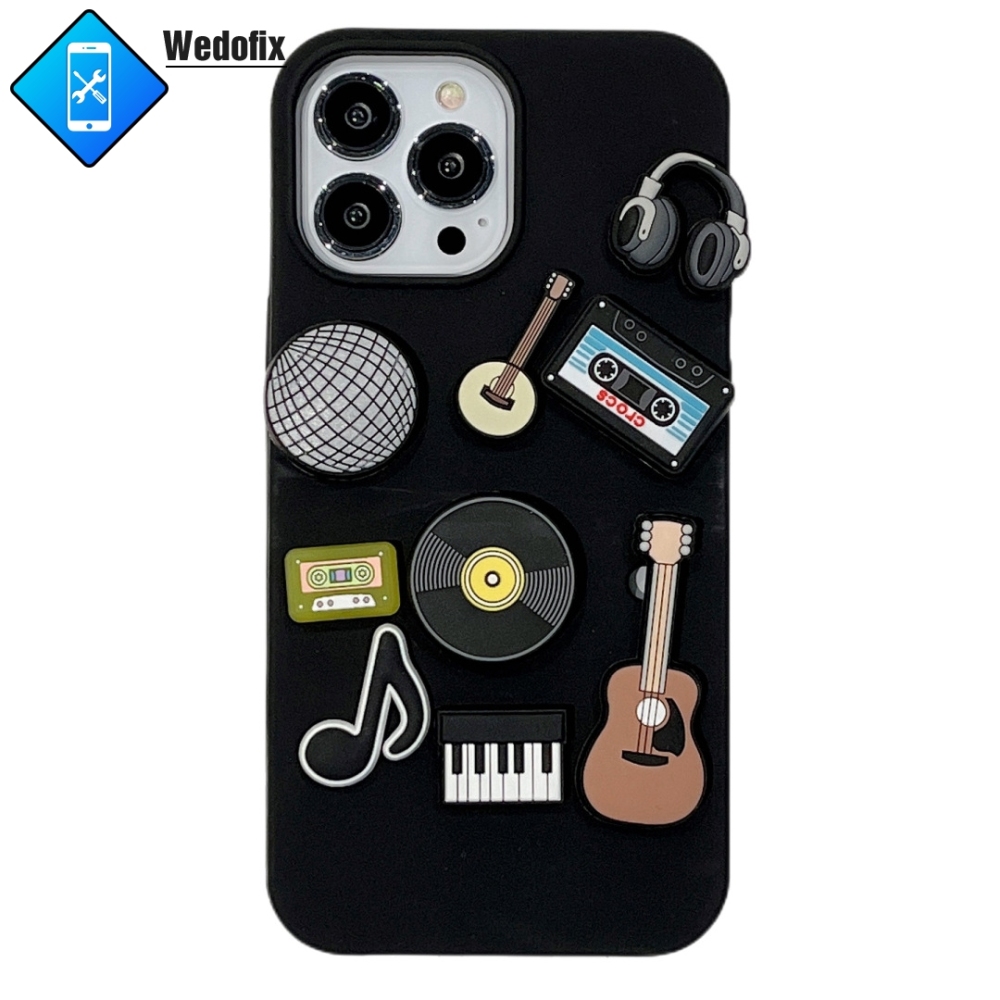 Music DIY Silicone Mobile Phone Case Anti-fall Case for iPhone 11 12 13 14 