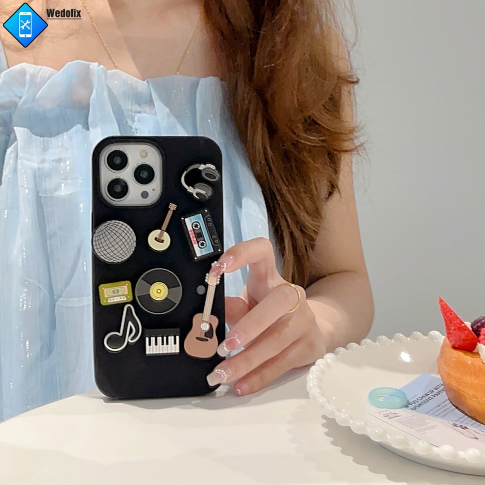 Music DIY Silicone Mobile Phone Case Anti-fall Case for iPhone 11 12 13 14 
