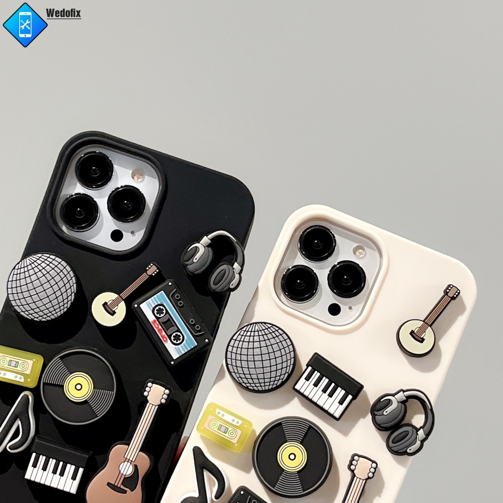 Music DIY Silicone Mobile Phone Case Anti-fall Case for iPhone 11 12 13 14 