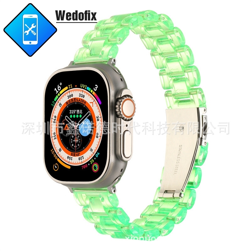 Resin Three-bead Strap Watch Bands for iWatch 40 41 42 45 49mm