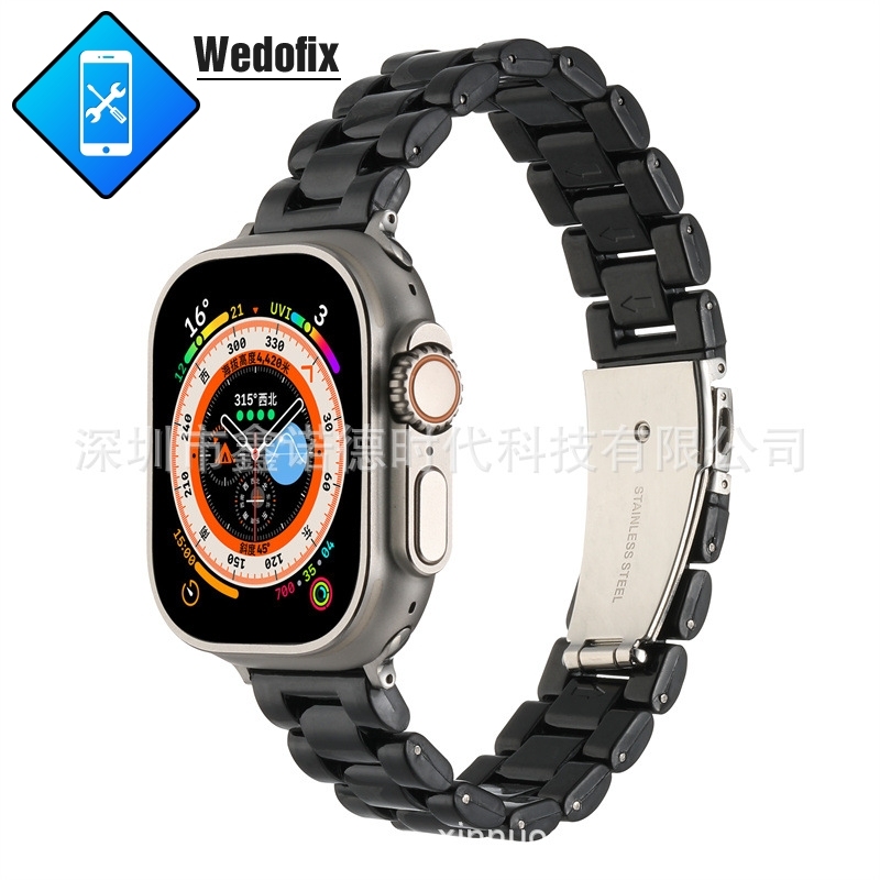 Resin Three-bead Strap Watch Bands for iWatch 40 41 42 45 49mm