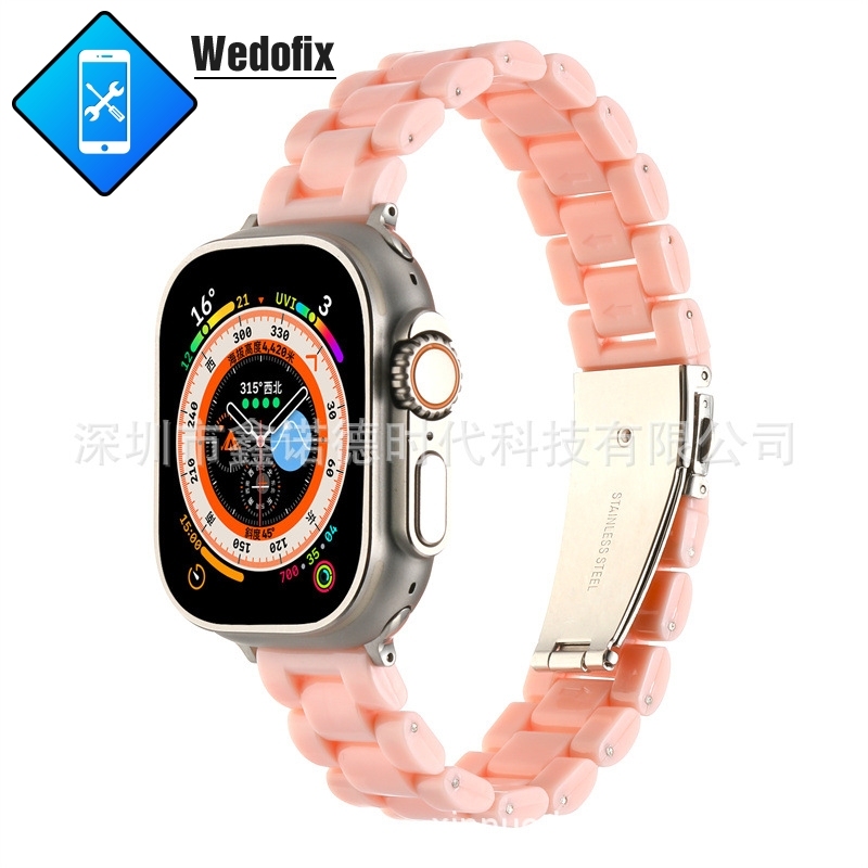 Resin Three-bead Strap Watch Bands for iWatch 40 41 42 45 49mm
