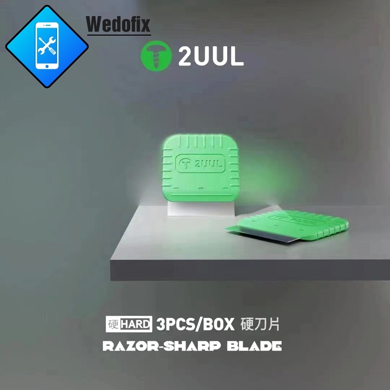 2UUL Soft Blade LCD Screen Adhesive Remove Blades Set Bracket Cutter for iPhone Samsung Edge Screen Opening