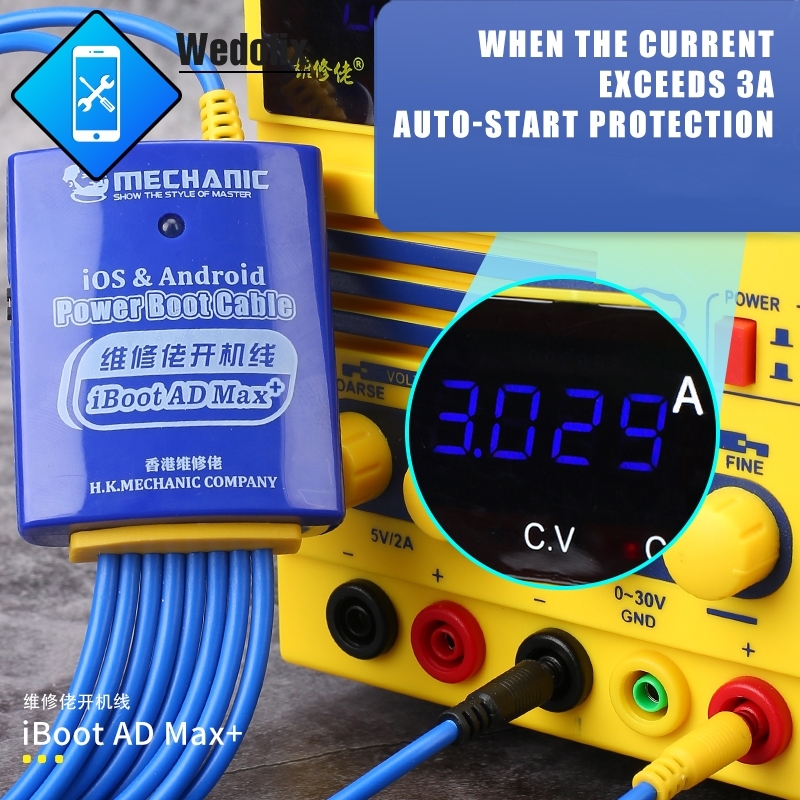 Mechanic iBoot AD Cable Phone Power Supply Cable for Android iPhone 6 7 8 X 11 12 13 14 15