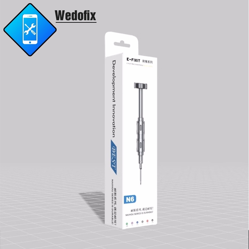 E-Fixit N6 Screwdriver Set with High Precisin Snap-fit Screws S2 Batch Heads for Mobile Phone Electronics Repair 