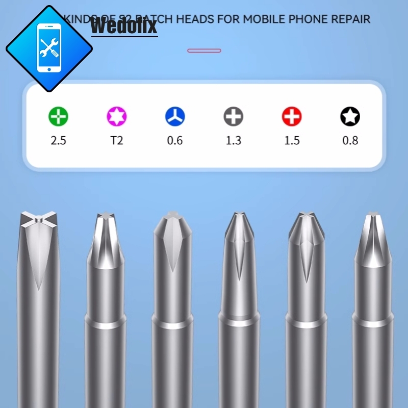 E-Fixit N6 Screwdriver Set with High Precisin Snap-fit Screws S2 Batch Heads for Mobile Phone Electronics Repair 