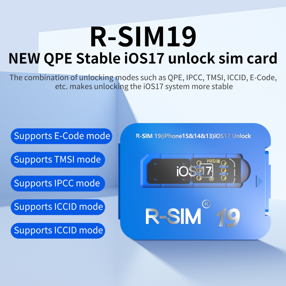 Rsim19 Card Unlock Chip for iOS17 15 14 13 12 11